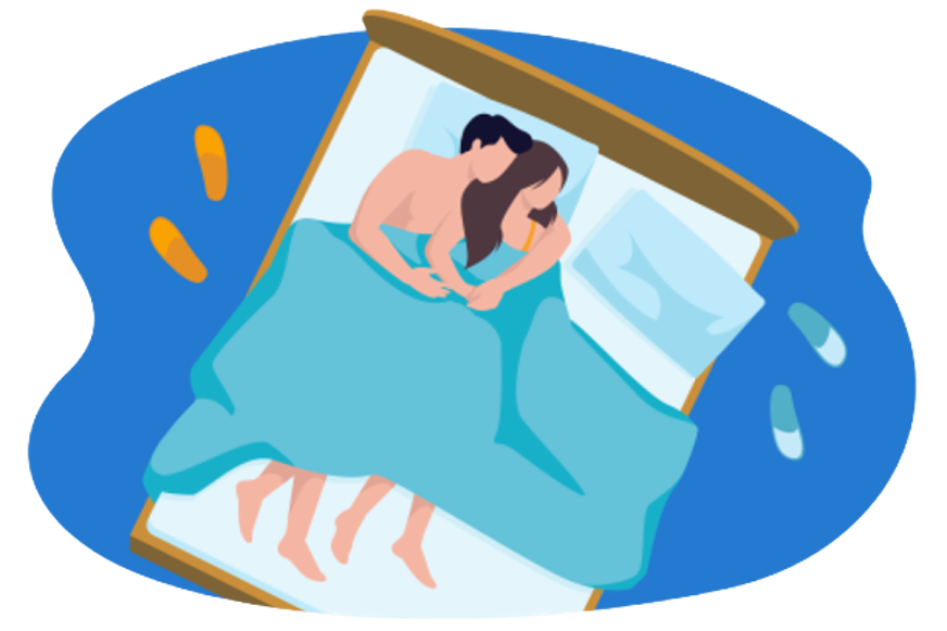 pareja en cama
